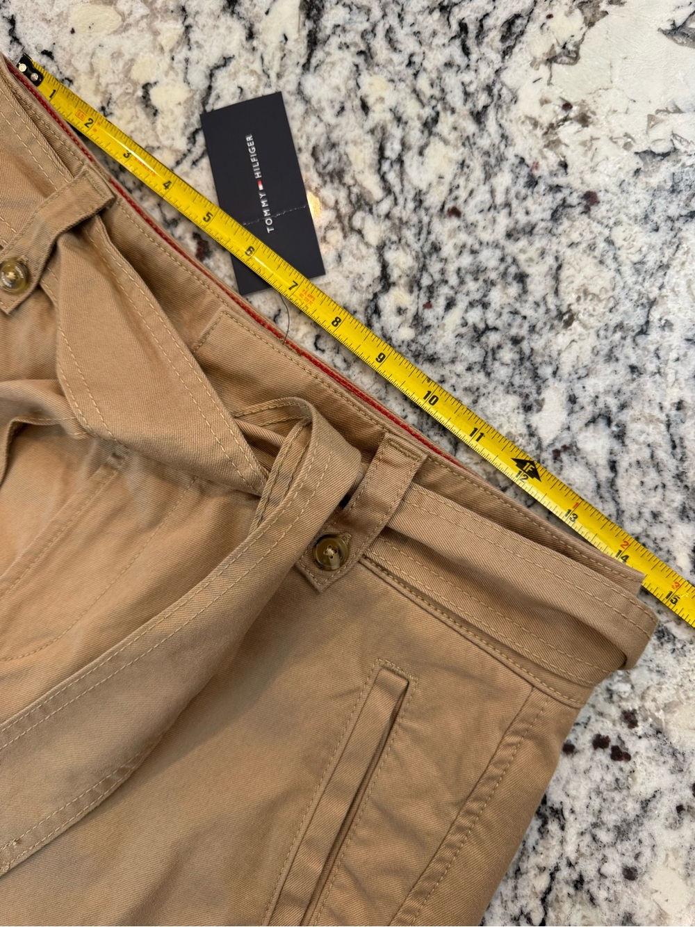 Tommy Hilfiger Tan Belted Utility Skirt Size 4 NWT Cotton Blend - Picture 7 of 7
